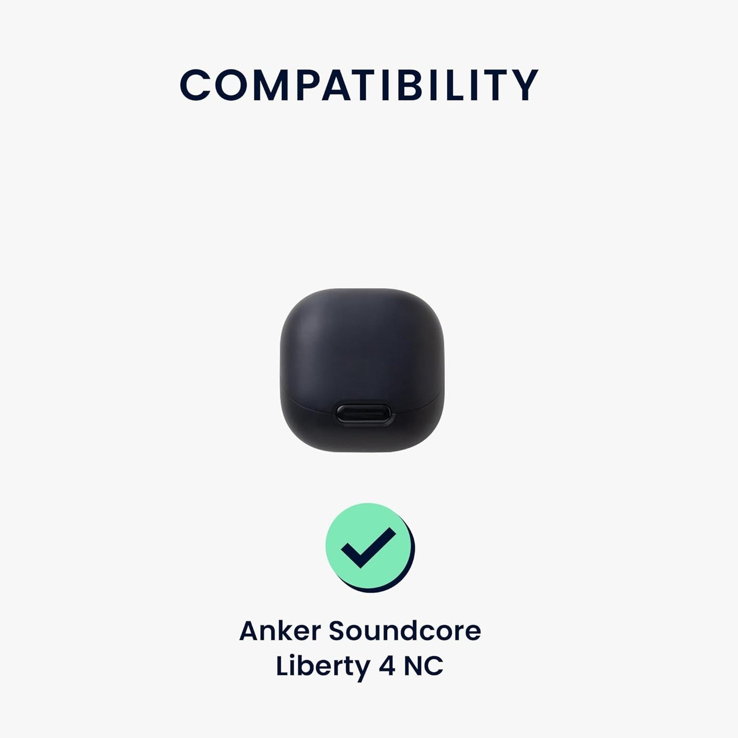 Anker Soundcore Liberty 4 NC Case - Silicone Cover Holder for Earbuds - Black