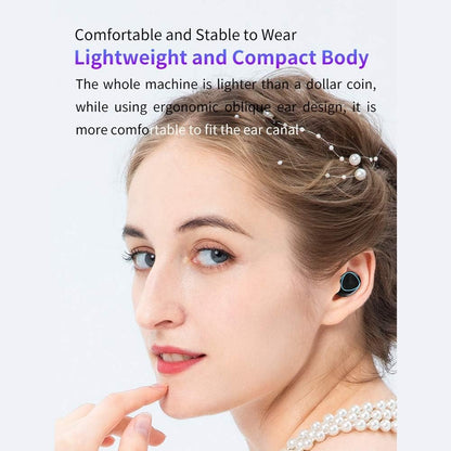 M10 BT True Wireless In-Ear Headphones With Big Screen Black